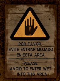 Chemie Gefahrensymbol-nass