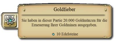 ANNO 1404 Goldfieber Erfolgsmeldung